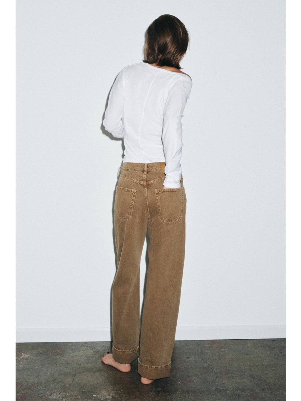 Zara Mid-Rise Brown Jeans NWT - Picture 4 of 7